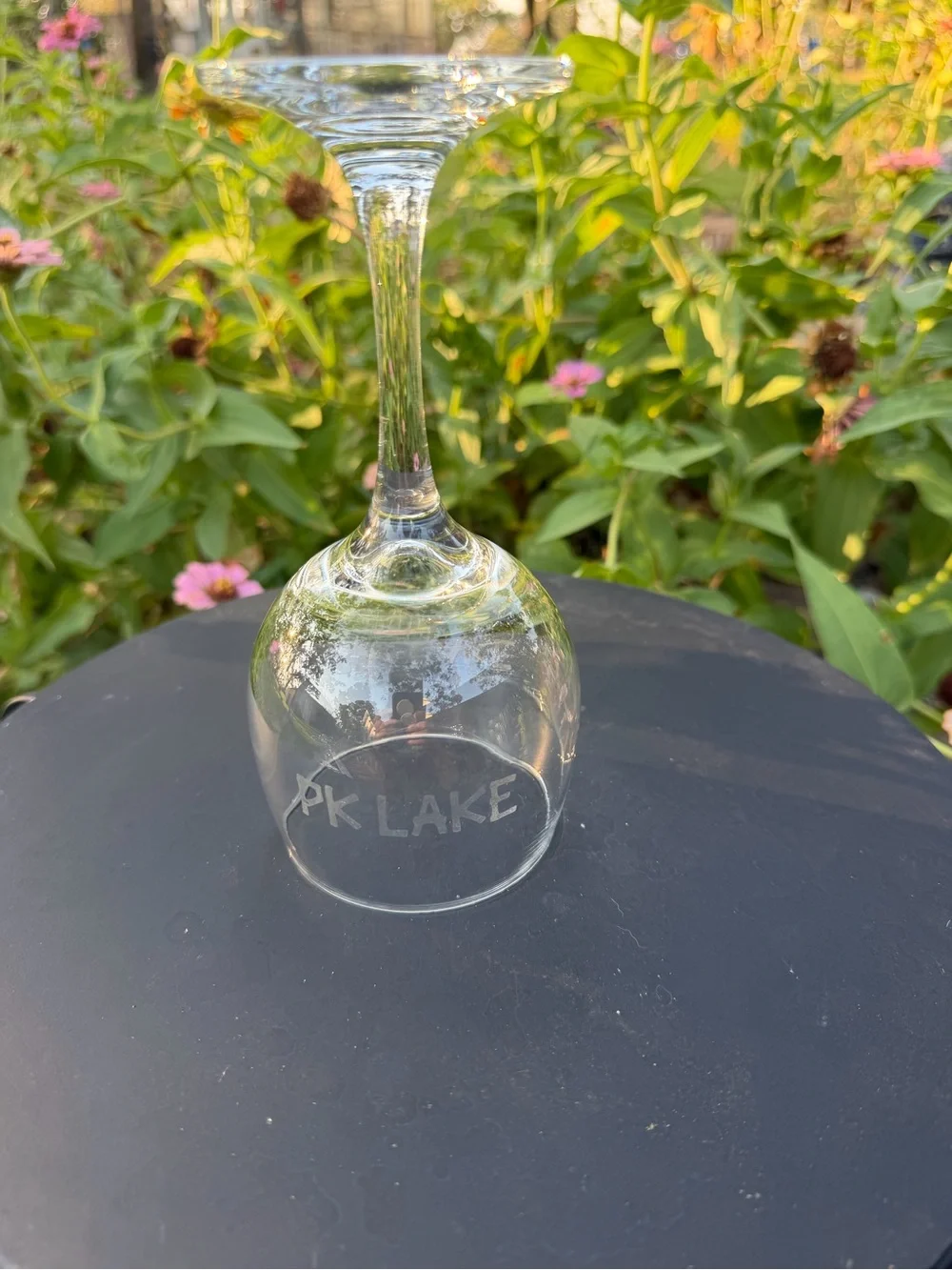 Possum Kingdom Lake Wine Glasses Set of 3 Frosted With “PK Lake” & 1 Unfrosted